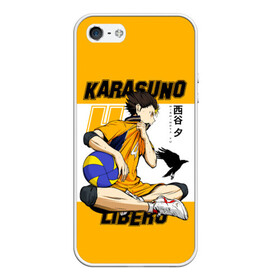 Чехол для iPhone 5/5S матовый с принтом Юу Нишиноя из Карасуно Haikyu!! в Рязани, Силикон | Область печати: задняя сторона чехла, без боковых панелей | Тематика изображения на принте: 4 номер | anime | haikyu | haikyuu | karasuno | manga | аниме | божественный хранитель карасуно | волейбол | волейбольный клуб | карасуно | манга | ноя сан | саеко | старшая школа | супер либеро | хаику | хаикую | юу чан