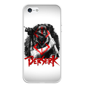 Чехол для iPhone 5/5S матовый с принтом Берсерк - Berserk в Рязани, Силикон | Область печати: задняя сторона чехла, без боковых панелей | anime | berserk | аниме | берсерк | бесерк | гатс | манга | мультфильм