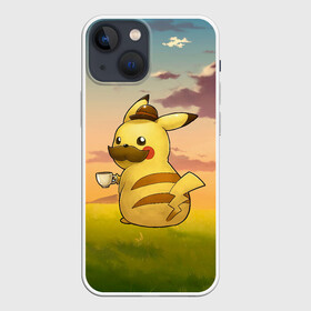 Чехол для iPhone 13 mini с принтом Детектив Пикачу в Рязани,  |  | anime | picachu | pikachu | аниме | милый | пика | пикачу | покебол | покемон