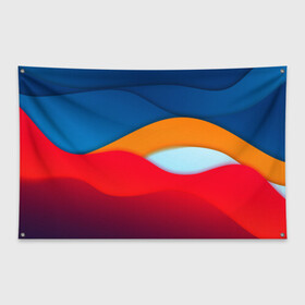 Флаг-баннер с принтом Палитра Цвета в Рязани, 100% полиэстер | размер 67 х 109 см, плотность ткани — 95 г/м2; по краям флага есть четыре люверса для крепления | back ground | colorful | lines | иллюстрации | цвета