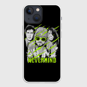 Чехол для iPhone 13 mini с принтом Nevermind в Рязани,  |  | alternative | kurt cobain | metall | music | nirvana | rock | альтернатива | курт кобейн | курт кобэйн | металл | музыка | нирвана | нирванна | рок