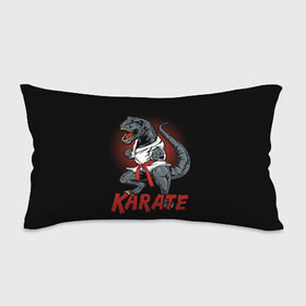 Подушка 3D антистресс с принтом KARATE T-REX в Рязани, наволочка — 100% полиэстер, наполнитель — вспененный полистирол | состоит из подушки и наволочки на молнии | Тематика изображения на принте: animal | dinosaur | fight | fighter | hunter | karate | red | sport | strong | t rex | боец | бои | динозавр | карате | сила | спорт | тиранозавр | хищник