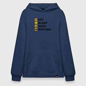 Худи SuperOversize хлопок с принтом Eat, Sleep, Bath, Wu-Tang в Рязани, 70% хлопок, 30% полиэстер, мягкий начес внутри | карман-кенгуру, эластичная резинка на манжетах и по нижней кромке, двухслойный капюшон
 | black | gza | hip hop | method man | music | new york | odb | old school | rap | rza | wu tang | wu tang clan | аудио | винил | ву тэнг | граффити | диджей | кассета | микрофон | музыка | нью йорк | пластинка | рэп | рэпер | хип хоп