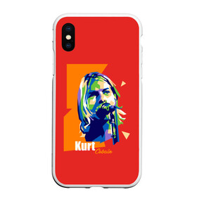 Чехол для iPhone XS Max матовый с принтом Kurt Cobain в Рязани, Силикон | Область печати: задняя сторона чехла, без боковых панелей | alternative | kurt cobain | metall | music | nirvana | rock | альтернатива | курт кобейн | курт кобэйн | металл | музыка | нирвана | нирванна | рок