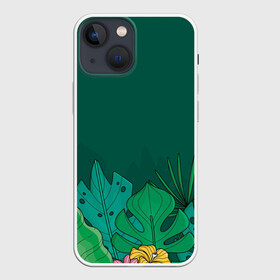 Чехол для iPhone 13 mini с принтом Мои джунгли в Рязани,  |  | background | арт | джунгли | иллюстрация | папоротник