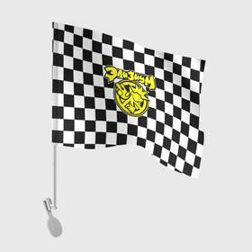 Флаг для автомобиля с принтом Элизиум рок группа клетка в Рязани, 100% полиэстер | Размер: 30*21 см | elysium | знак мира | клетка | рок | черно белая клетка | элизиум