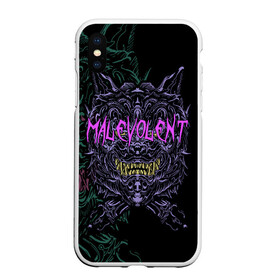 Чехол для iPhone XS Max матовый с принтом MALEVOLENT / ANGRY DOG в Рязани, Силикон | Область печати: задняя сторона чехла, без боковых панелей | angry dog | готический | дог | животные | зверь | злая собака | зубы | клыки | монстр | оскал | пасть | пес | челюсть