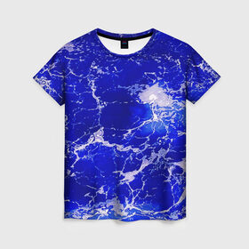 Женская футболка 3D с принтом Морские волны! в Рязани, 100% полиэфир ( синтетическое хлопкоподобное полотно) | прямой крой, круглый вырез горловины, длина до линии бедер | гавайи. | море | океан | отдых | пляж | спокойствие | штиль