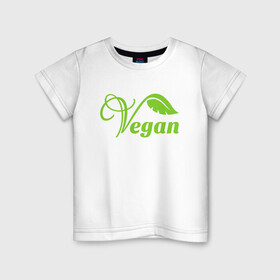 Детская футболка хлопок с принтом Vegan Power в Рязани, 100% хлопок | круглый вырез горловины, полуприлегающий силуэт, длина до линии бедер | Тематика изображения на принте: green | greenpaece | nature | sport | vegan | yoga | веган | вегетарианец | гринпис | еда | животные | жизнь | здоровье | зеленый | йога | мир | овощи | пища | планета | природа | растение | спорт | тело | фрукты