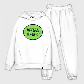 Мужской костюм хлопок OVERSIZE с принтом Vegan Family в Рязани,  |  | Тематика изображения на принте: green | greenpaece | nature | sport | vegan | yoga | веган | вегетарианец | гринпис | еда | животные | жизнь | здоровье | зеленый | йога | мир | овощи | пища | планета | природа | растение | спорт | тело | фрукты