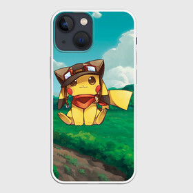 Чехол для iPhone 13 mini с принтом Пикачу летчик в Рязани,  |  | anime | picachu | pikachu | аниме | милый | пика | пикачу | покебол | покемон