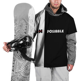 Накидка на куртку 3D с принтом IM POSIBBLE в Рязани, 100% полиэстер |  | Тематика изображения на принте: im posibble | надпись | невозможно | перфекционист. | противостояние | черно белый