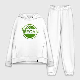 Женский костюм хлопок Oversize с принтом Vegan Style в Рязани,  |  | green | greenpaece | nature | sport | vegan | yoga | веган | вегетарианец | гринпис | еда | животные | жизнь | здоровье | зеленый | йога | мир | овощи | пища | планета | природа | растение | спорт | тело | фрукты