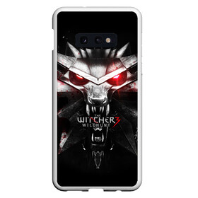 Чехол для Samsung S10E с принтом THE WITCHER LOGO в Рязани, Силикон | Область печати: задняя сторона чехла, без боковых панелей | logo | the witcher | ведьмак | зе витчер | игра | компьютерная игра | лого | логотип