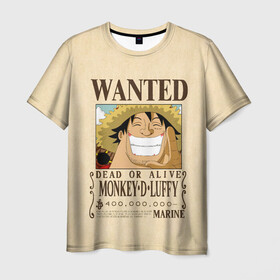 Мужская футболка 3D с принтом WANTED Monkey D. Luffy в Рязани, 100% полиэфир | прямой крой, круглый вырез горловины, длина до линии бедер | anime | manga | monkey d. luffy | one piece | аниме | большой куш | ван пис | вон пис | гол д. роджер | кайдо | король пиратов | луфи | луффи | манга | манки д. луффи | нами | нико робин | пират | портгас д. эйс | ророноа зоро