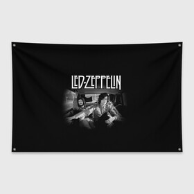 Флаг-баннер с принтом Led Zeppelin в Рязани, 100% полиэстер | размер 67 х 109 см, плотность ткани — 95 г/м2; по краям флага есть четыре люверса для крепления | british | england | folk | hardcore | hardrock | led zeppelin | metal | music | punk | retro | rock | usa | гранж | джимми пейдж | лед цеппелин | метал | музыка | панк | ретро | роберт плант | рок | сша | фолк