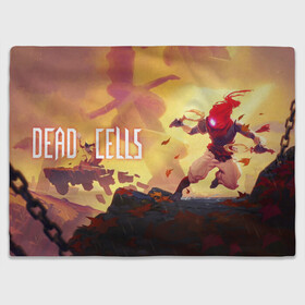 Плед 3D с принтом Dead Cells ГГ в Рязани, 100% полиэстер | закругленные углы, все края обработаны. Ткань не мнется и не растягивается | Тематика изображения на принте: cell | cells | dead | dead cells | game | gamer | games | metroidvania | roguelike | игра | игры