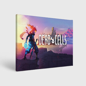 Холст прямоугольный с принтом Dead Cells landscape в Рязани, 100% ПВХ |  | cell | cells | dead | dead cells | game | gamer | games | metroidvania | roguelike | игра | игры