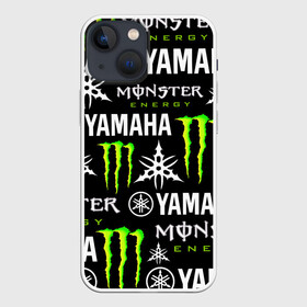 Чехол для iPhone 13 mini с принтом YAMAHA X MONSTER   SPORT в Рязани,  |  | monster energy | motorcycle | yamaha | yzf r6 | байк | байкер | зеленый | монстер | мотоспорт | мототехника | мотоцикл | мотоциклист | скутер | энергетик. | ямаха