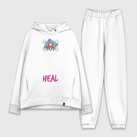 Женский костюм хлопок Oversize с принтом KEEP CALM and HEAL | Tony Tony Chopper в Рязани,  |  | one piece | tony tony chopper | аниме | большой куш | ван пис | великий флот | вон пис | врач | любитель сладкой ваты | манга | ниндзя пирато минко самурайский альянс | пират | пираты соломенной шляпы