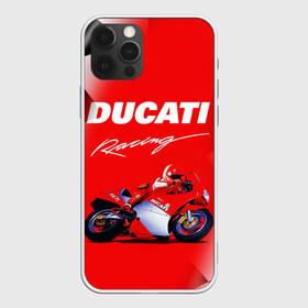 Чехол для iPhone 12 Pro с принтом DUCATI / ДУКАТИ / RACING в Рязани, силикон | область печати: задняя сторона чехла, без боковых панелей | ducati | motorcycle | motosport | racing | speed | sport | байк. | гонки | двигатель | дукати | мото | мотокросс | мотоспорт | мототриал | мотоцикл | скорость | спорт