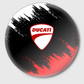 Значок с принтом DUCATI | ДУКАТИ БРЫЗГИ в Рязани,  металл | круглая форма, металлическая застежка в виде булавки | ducati | moto | motocycle | racing | sport | дукати | мото | мотоспорт | мотоцикл | рейсинг | спорт