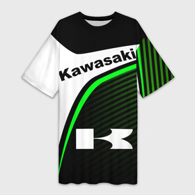 Платье-футболка 3D с принтом KAWASAKI   КАВАСАКИ   SPORT в Рязани,  |  | kawasaki | motorcycle | motosport | racing | speed | sport | байк. | гонки | двигатель | кавасаки | мото | мотокросс | мотоспорт | мототриал | мотоцикл | скорость | спорт