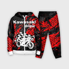 Детский костюм 3D с принтом KAWASAKI NINJA   КАВАСАКИ в Рязани,  |  | kawasaki | motorcycle | motosport | ninja | racing | speed | sport | байк | гонки | двигатель | кавасаки | мото | мотокросс | мотоспорт | мототриал | мотоцикл | нинзя. | скорость | спорт