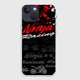 Чехол для iPhone 13 mini с принтом KAWASAKI NINJA   NINJA RACING в Рязани,  |  | kawasaki | motorcycle | motosport | ninja | racing | speed | sport | байк | гонки | двигатель | кавасаки | мото | мотокросс | мотоспорт | мототриал | мотоцикл | нинзя. | скорость | спорт