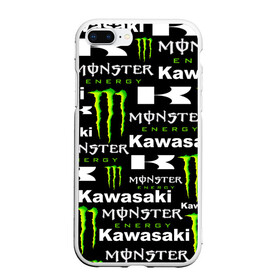 Чехол для iPhone 7Plus/8 Plus матовый с принтом KAWASAKI X MONSTER ENERGY в Рязани, Силикон | Область печати: задняя сторона чехла, без боковых панелей | kawasaki | monster energy | motorcycle | motosport | racing | speed | sport | байк | гонки | двигатель | кавасаки | монстер энерджи. | мото | мотокросс | мотоспорт | мототриал | мотоцикл | скорость | спорт