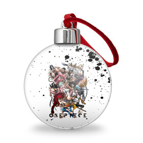 Ёлочный шар с принтом Пираты One Piece. Большой куш в Рязани, Пластик | Диаметр: 77 мм | Тематика изображения на принте: anime | manga | monkey d. luffy | one piece | аниме | бейзил хокинс | большой куш | ван пис | вон пис | капоне бэдж | король пиратов | луфи | луффи | манга | манки д. луффи | пират | ророноа зоро | скретчмен апу