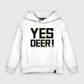 Детское худи Oversize хлопок с принтом Yes Deer! в Рязани, френч-терри — 70% хлопок, 30% полиэстер. Мягкий теплый начес внутри —100% хлопок | боковые карманы, эластичные манжеты и нижняя кромка, капюшон на магнитной кнопке | antetokounmpo | basketball | bucks | giannis | milwaukee | mvp | nba | sport | streetball | адетокумбо | бакс | баскетбол | игра | милуоки | мяч | нба | олень | спорт | стритбол | тренер | чемпион | янис