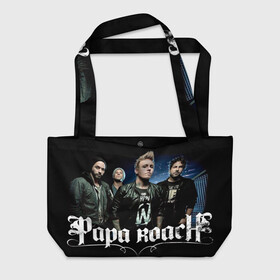 Пляжная сумка 3D с принтом Papa Roach band в Рязани, 100% полиэстер | застегивается на металлическую кнопку; внутренний карман застегивается на молнию. Стенки укреплены специальным мягким материалом, чтобы защитить содержимое от несильных ударов
 | alternative | metall | music | papa roach | rock | альтернатива | джекоби шэддикс | джерри хортон | дэйв бакнер | металл | музыка | папа роач | папа роуч | папа таракан | рок | тобин эсперанс | тони палермо