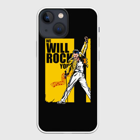 Чехол для iPhone 13 mini с принтом We will rock you в Рязани,  |  | alternative | metall | music | queen | qween | rock | альтернатива | квин | куин | металл | музыка | рок | фредди меркьюри