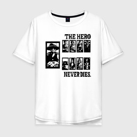 Мужская футболка хлопок Oversize с принтом THE HERO NEVER DIES. One Piece в Рязани, 100% хлопок | свободный крой, круглый ворот, “спинка” длиннее передней части | anime | manga | monkey d. luffy | one piece | аниме | большой куш | ван пис | вон пис | гол д. роджер | кайдо | король пиратов | луфи | луффи | манга | манки д. луффи | нами | нико робин | пират | портгас д. эйс | ророноа зоро