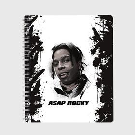 Тетрадь с принтом АСАП | ASAP ROCKY (Z) в Рязани, 100% бумага | 48 листов, плотность листов — 60 г/м2, плотность картонной обложки — 250 г/м2. Листы скреплены сбоку удобной пружинной спиралью. Уголки страниц и обложки скругленные. Цвет линий — светло-серый
 | america | asap | asap rocky | black rap | music | rap | raper | testing | usa | америка | асап | асап роки | зарубежная музыка | музыка | музыкант | реп | репер | сша | тестин | черный реп