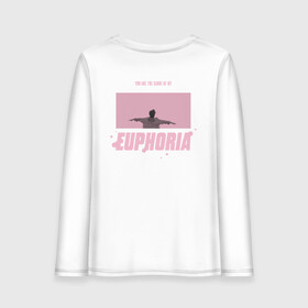 Женский лонгслив хлопок с принтом EUPHORIA | BTS | PINK Edition  в Рязани, 100% хлопок |  | bighit | bts | butter | k pop | love yourself | music | битиэс | бойсбенд | бтс | кейпоп | корея | чимин | эйфория