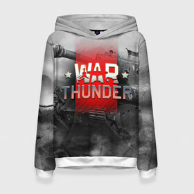 Женская толстовка 3D с принтом WAR THUNDER / ВАР ТАНДЕР  в Рязани, 100% полиэстер  | двухслойный капюшон со шнурком для регулировки, мягкие манжеты на рукавах и по низу толстовки, спереди карман-кенгуру с мягким внутренним слоем. | game | war thunder | warthunder | world of tanks | wot | вар тандер | война | вот | игры | корабли | мир танков. | онлайн игра | самолеты | танки