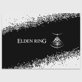 Поздравительная открытка с принтом Elden Ring - Spray в Рязани, 100% бумага | плотность бумаги 280 г/м2, матовая, на обратной стороне линовка и место для марки
 | action | elden | game | games | playstation | ring | rpg | игра | игры | краска | плейстейшн | ринг | рпг | спрей | экшн | элден