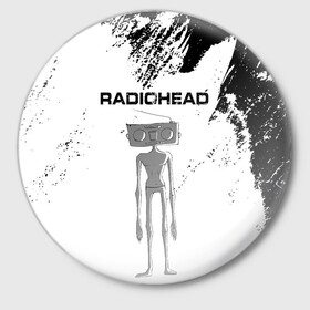 Значок с принтом Radiohead | Радиохед (Z) в Рязани,  металл | круглая форма, металлическая застежка в виде булавки | radiohead | thomas edward yorke | альтернативный рок | арт рок | джонни гринвуд | инди рок | колин гринвуд | том йорк | фил селуэй | эд о’брайен | экспериментальный рок | электронная музыка