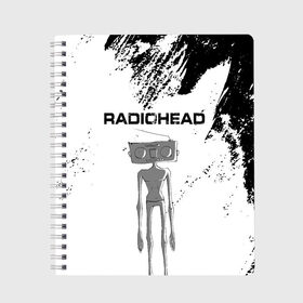 Тетрадь с принтом Radiohead | Радиохед (Z) в Рязани, 100% бумага | 48 листов, плотность листов — 60 г/м2, плотность картонной обложки — 250 г/м2. Листы скреплены сбоку удобной пружинной спиралью. Уголки страниц и обложки скругленные. Цвет линий — светло-серый
 | radiohead | thomas edward yorke | альтернативный рок | арт рок | джонни гринвуд | инди рок | колин гринвуд | том йорк | фил селуэй | эд о’брайен | экспериментальный рок | электронная музыка