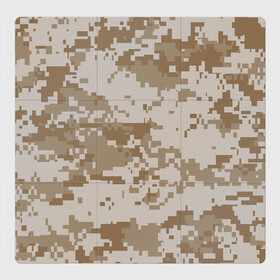 Магнитный плакат 3Х3 с принтом Камуфляжный пиксель в Рязани, Полимерный материал с магнитным слоем | 9 деталей размером 9*9 см | иллюстрация | камуфляж | пикселька | пустынный | форма