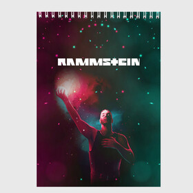 Скетчбук с принтом RAMMSTEIN | РАМШТАЙН (Z) в Рязани, 100% бумага
 | 48 листов, плотность листов — 100 г/м2, плотность картонной обложки — 250 г/м2. Листы скреплены сверху удобной пружинной спиралью | Тематика изображения на принте: lindemann | lm | rammstein | rock | кристиан лоренц | линдеманн | лм | музыка | рамштайн | рок | тилль линдеманн