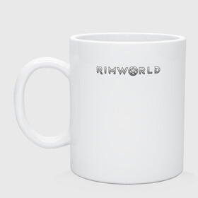 Кружка керамическая с принтом RimWorld logo в Рязани, керамика | объем — 330 мл, диаметр — 80 мм. Принт наносится на бока кружки, можно сделать два разных изображения | Тематика изображения на принте: rimworld | игра | компьютерная игра | научно фантастическая | римворлд