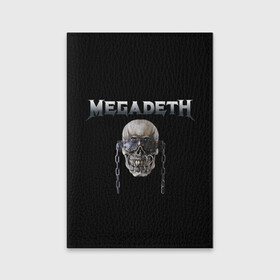 Обложка для паспорта матовая кожа с принтом Megadeth в Рязани, натуральная матовая кожа | размер 19,3 х 13,7 см; прозрачные пластиковые крепления | Тематика изображения на принте: megadeth | rock | trash metal | мега | мегадетх | метал | рок