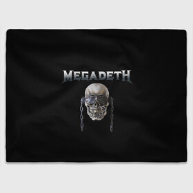 Плед 3D с принтом Megadeth в Рязани, 100% полиэстер | закругленные углы, все края обработаны. Ткань не мнется и не растягивается | megadeth | rock | trash metal | мега | мегадетх | метал | рок