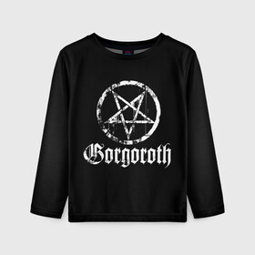 Детский лонгслив 3D с принтом Gorgoroth в Рязани, 100% полиэстер | длинные рукава, круглый вырез горловины, полуприлегающий силуэт
 | blackmetal | gorgoroth | metal | rock | блэк метал | горгоротх | группы | рок | роцк