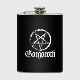 Фляга с принтом Gorgoroth в Рязани, металлический корпус | емкость 0,22 л, размер 125 х 94 мм. Виниловая наклейка запечатывается полностью | blackmetal | gorgoroth | metal | rock | блэк метал | горгоротх | группы | рок | роцк