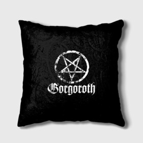 Подушка 3D с принтом Gorgoroth в Рязани, наволочка – 100% полиэстер, наполнитель – холлофайбер (легкий наполнитель, не вызывает аллергию). | состоит из подушки и наволочки. Наволочка на молнии, легко снимается для стирки | blackmetal | gorgoroth | metal | rock | блэк метал | горгоротх | группы | рок | роцк