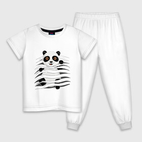 Детская пижама хлопок с принтом МАЛЫШ ПАНДА в Рязани, 100% хлопок |  брюки и футболка прямого кроя, без карманов, на брюках мягкая резинка на поясе и по низу штанин
 | baby | bear | china | honey | little | panda | sweet | texture | иллюзия | китай | малыш | медведь | милый | мишка | няшка | панда | текстуры